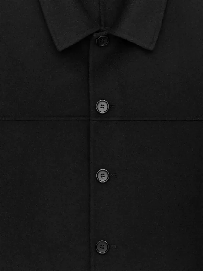 Jacka i ullblandning med dubbelt ansikte Jacka i ullblandning med dubbelt ansikte