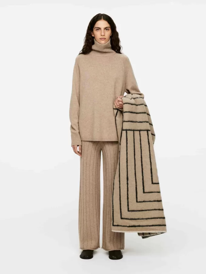 Kashmir-ulltröja med rullhals