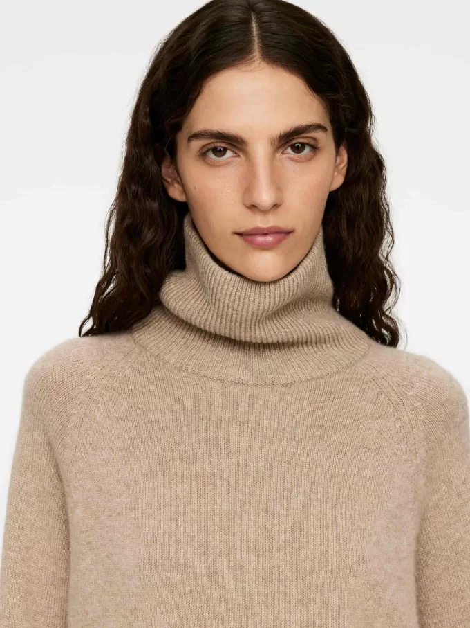 Kashmir-ulltröja med rullhals