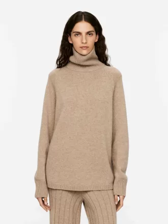 Kashmir-ulltröja med rullhals