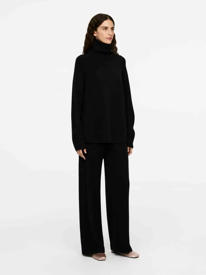 Kashmir-ulltröja med rullhals