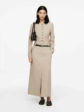 Kjol i bomull och linne