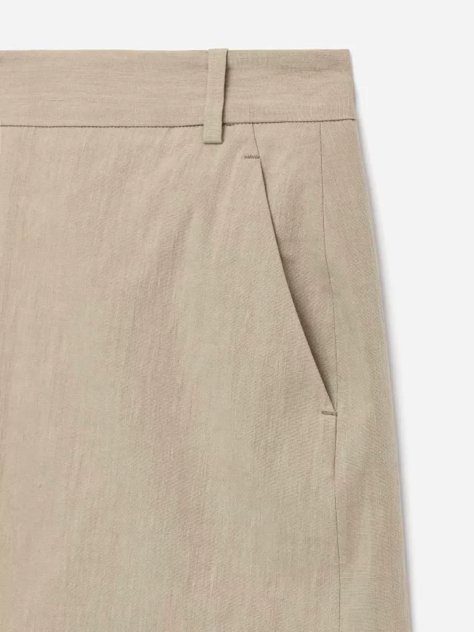 Kjol i bomull och linne Kjol i bomull och linne