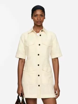 Klänning i linne-bomull