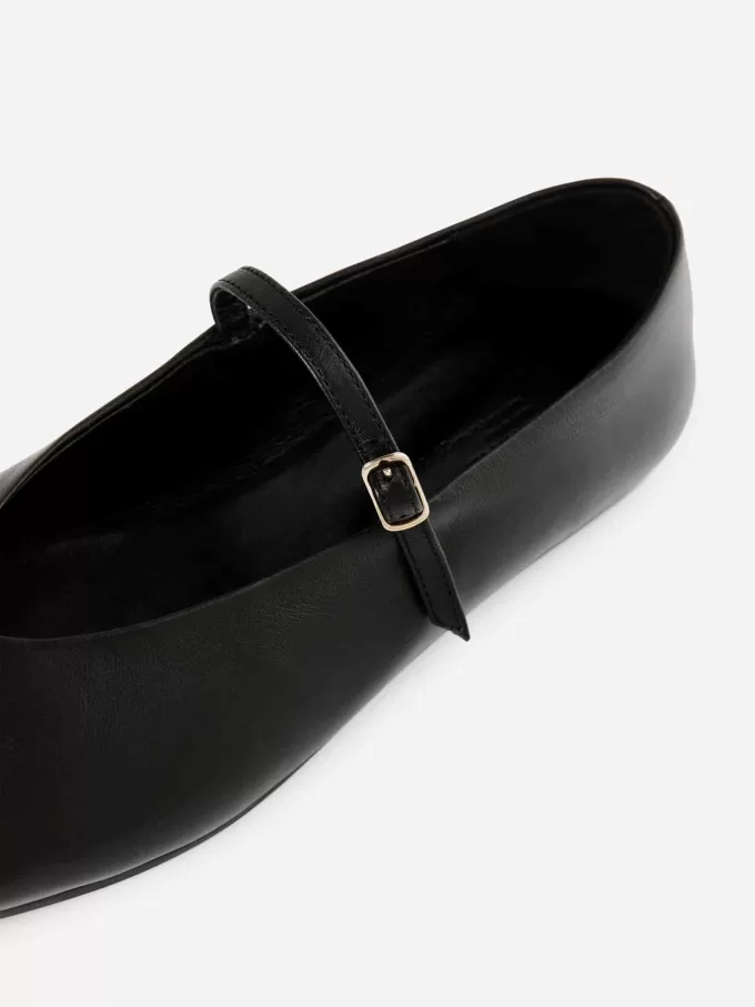 Läder Mary Jane Flats Läder Mary Jane Flats