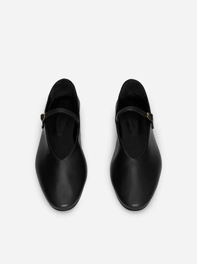 Läder Mary Jane Flats Läder Mary Jane Flats