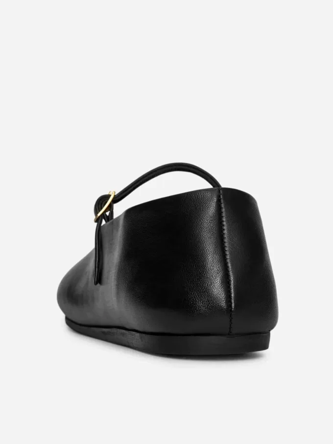 Läder Mary Jane Flats Läder Mary Jane Flats