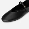 Läder Mary Jane Flats Läder Mary Jane Flats