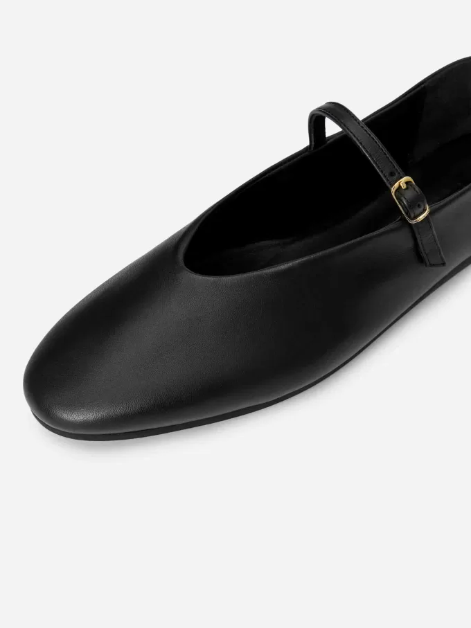 Läder Mary Jane Flats Läder Mary Jane Flats