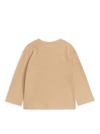 Långärmad T-shirt i linneblandning