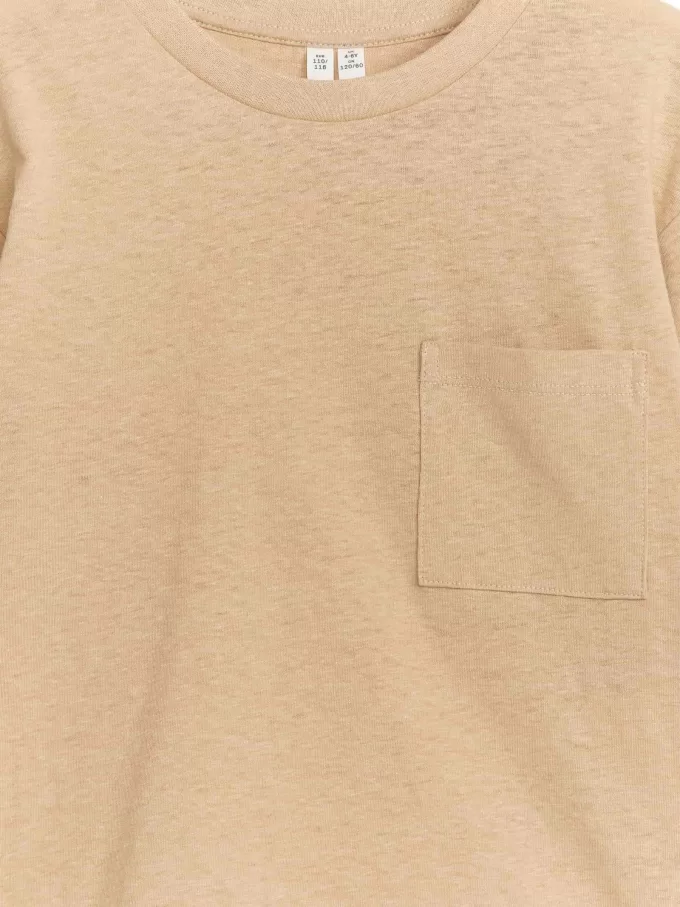 Långärmad T-shirt i linneblandning