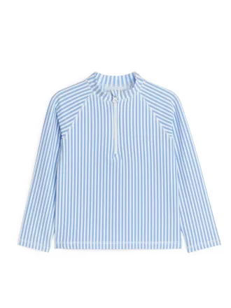 Långärmad UV Seersucker Topp