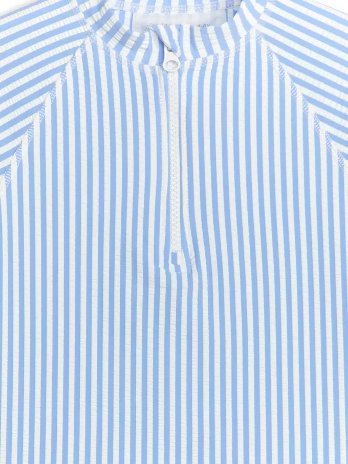 Långärmad UV Seersucker Topp