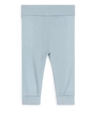 Leggings med släta ribb för nyfödda