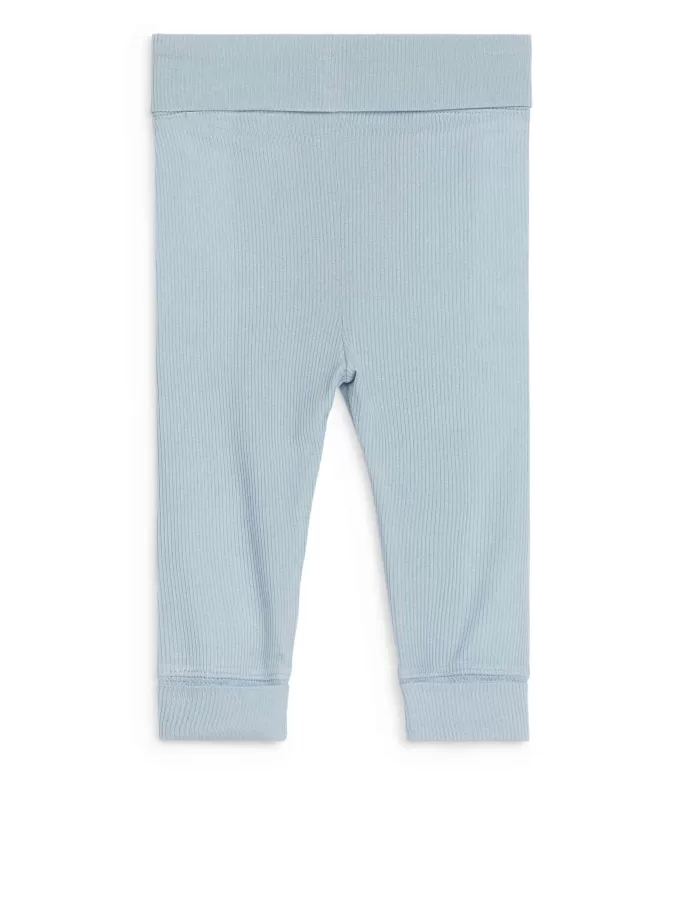 Leggings med släta ribb för nyfödda