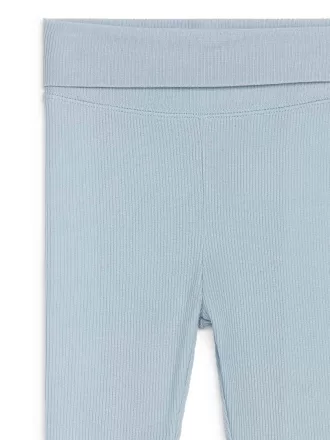 Leggings med släta ribb för nyfödda