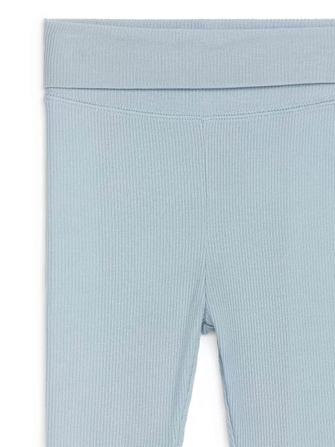 Leggings med släta ribb för nyfödda