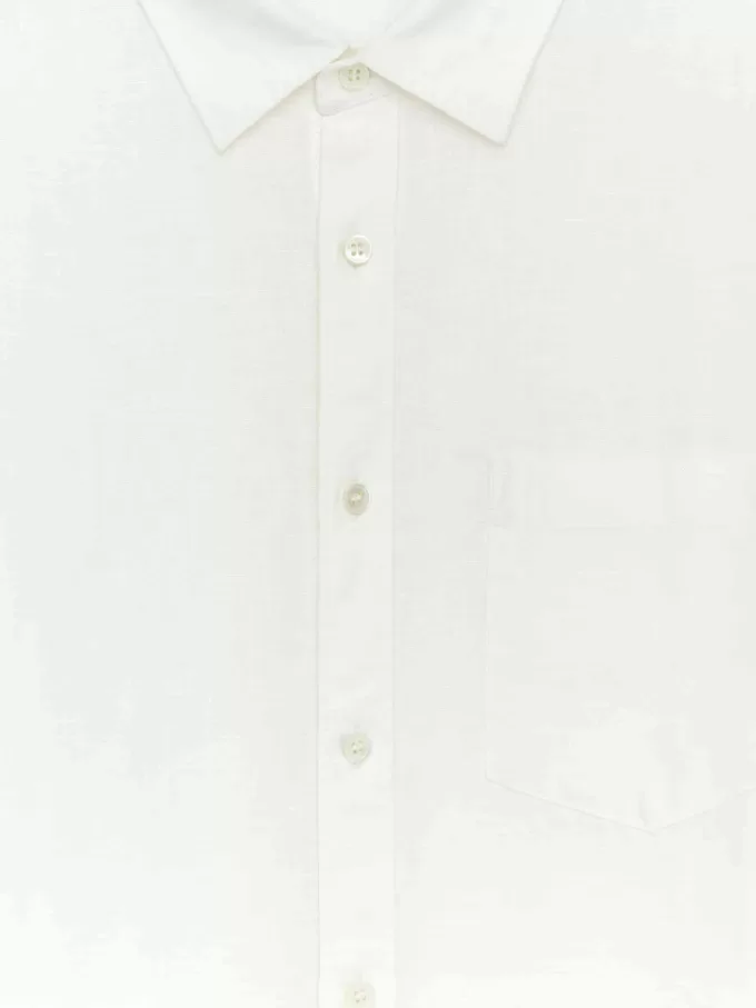 Linenskjorta i normal passform Linenskjorta i normal passform