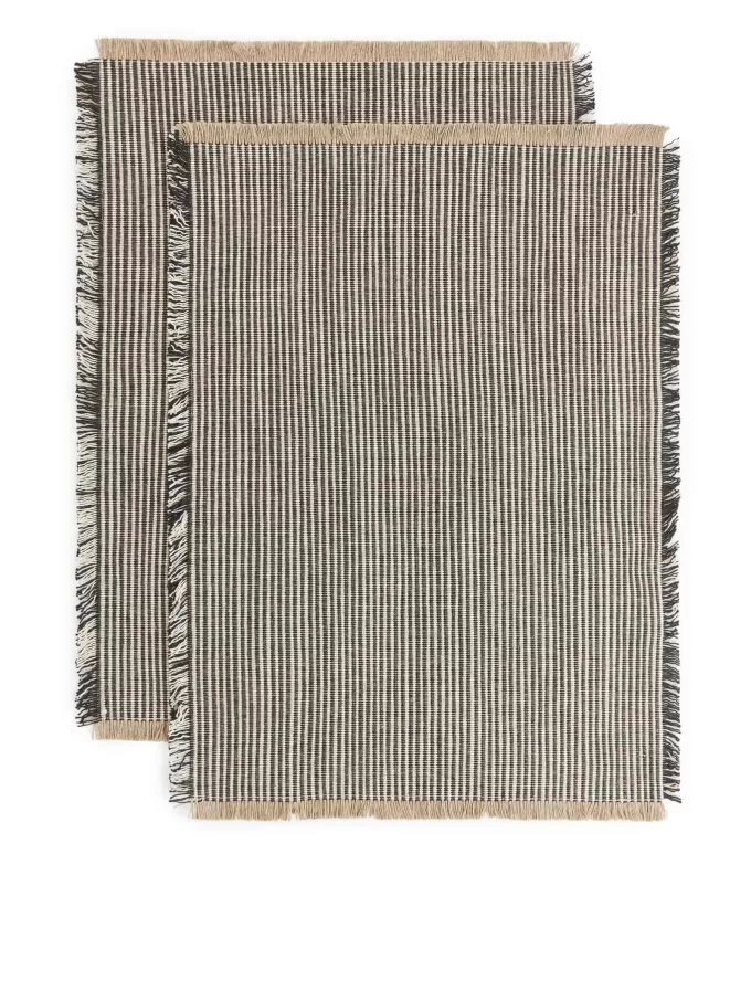 Linneblandning bordstablettset om 2 Linneblandning bordstablettset om 2