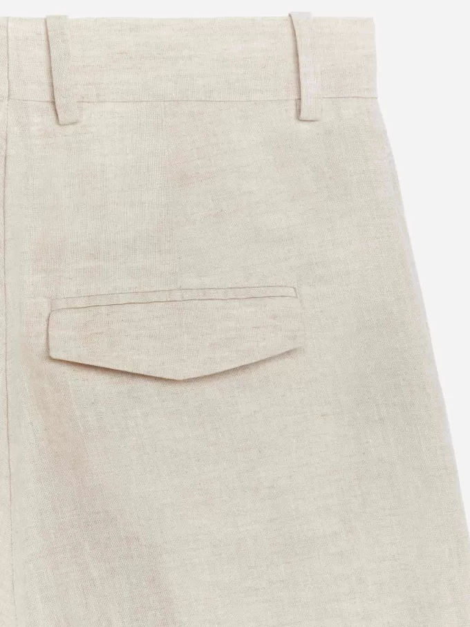 Linneshorts med hög midja Linneshorts med hög midja