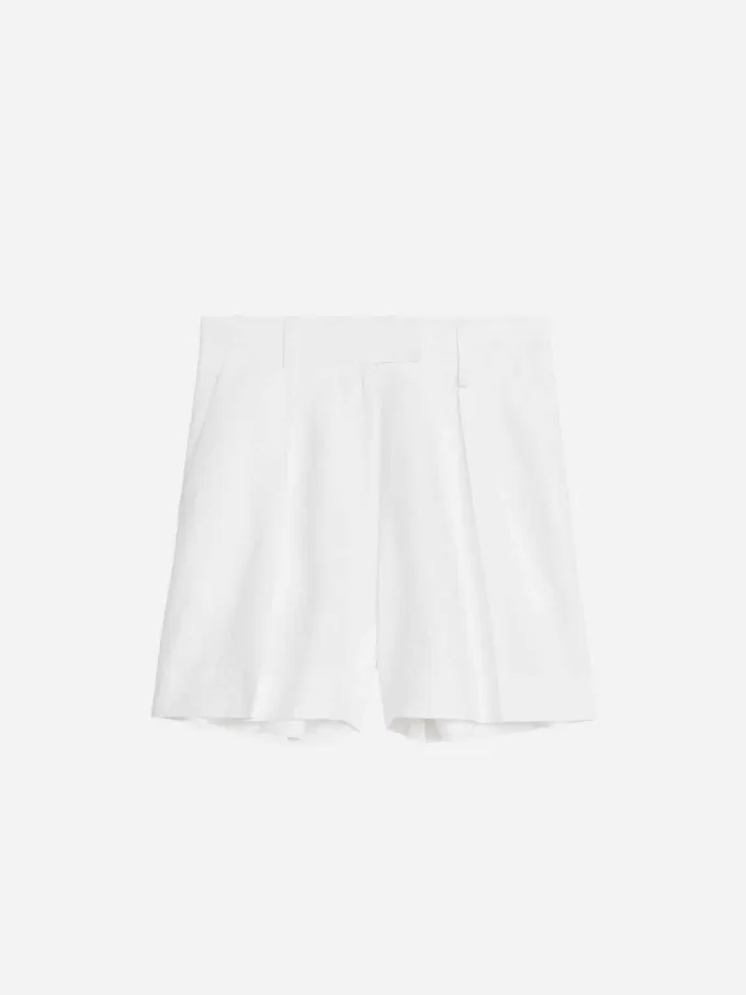 Linneshorts med hög midja Linneshorts med hög midja
