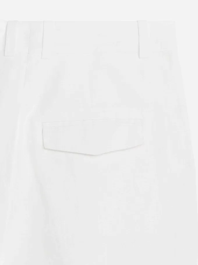 Linneshorts med hög midja Linneshorts med hög midja