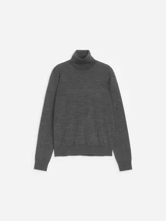 Merinotröja med rullhals