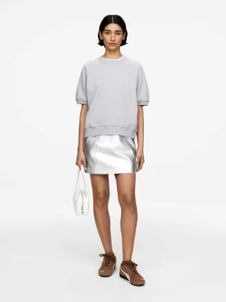 Metallisk läderkjol