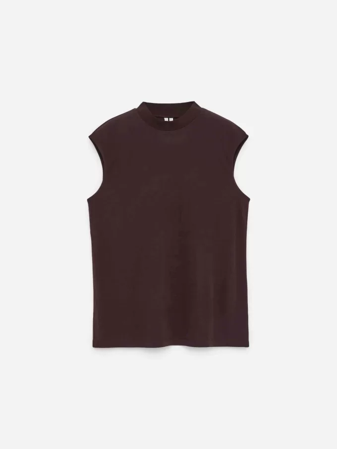 Mock-Neck ärmlös topp