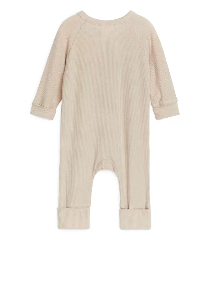 Nyfödd Slät Ribb Pyjamas Nyfödd Slät Ribb Pyjamas