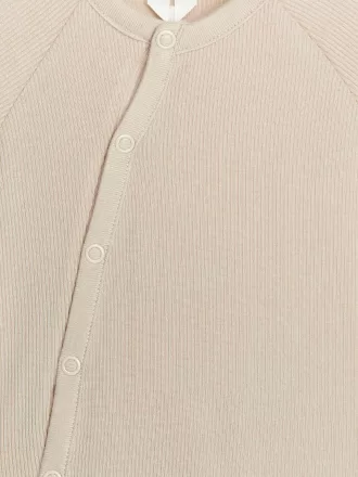 Nyfödd Slät Ribb Pyjamas