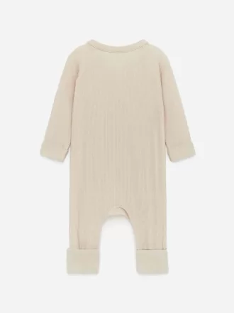 Nyfödd Slät Ribb Pyjamas