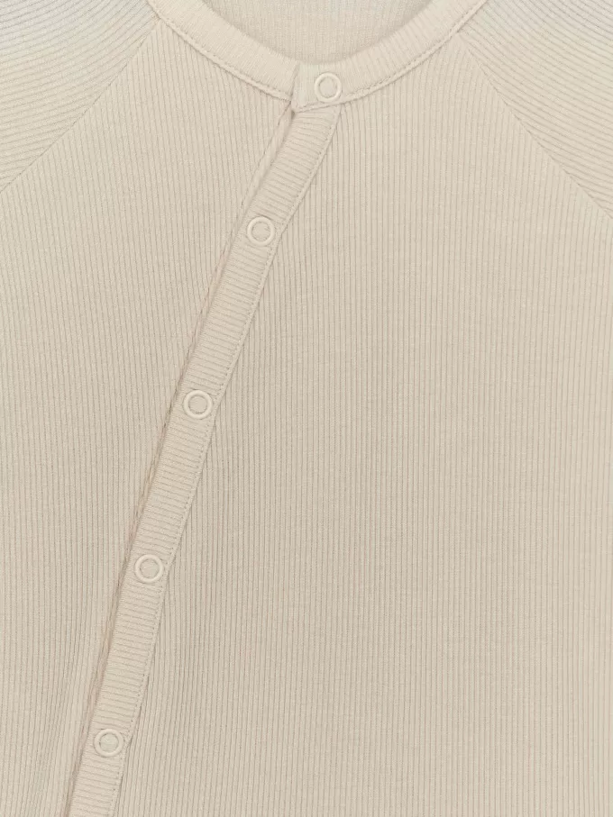 Nyfödd Slät Ribb Pyjamas Nyfödd Slät Ribb Pyjamas