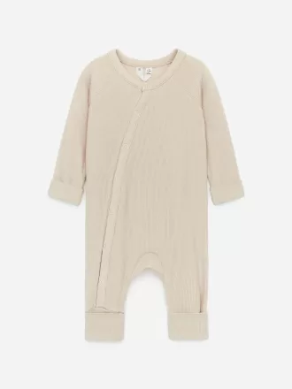 Nyfödd Slät Ribb Pyjamas