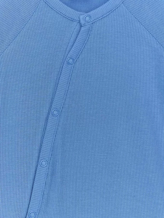 Nyfödd Slät Ribb Pyjamas Nyfödd Slät Ribb Pyjamas