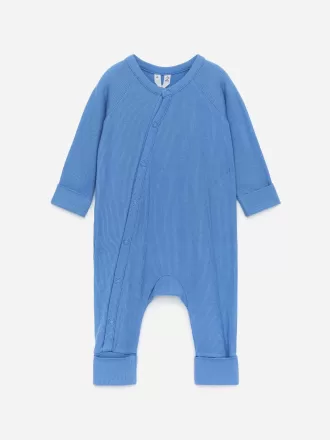 Nyfödd Slät Ribb Pyjamas