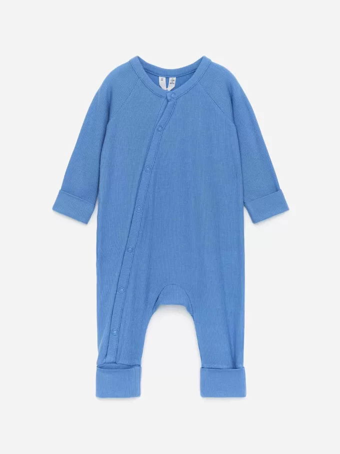 Nyfödd Slät Ribb Pyjamas Nyfödd Slät Ribb Pyjamas