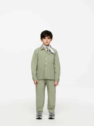 Overshirt i tvättad jeans