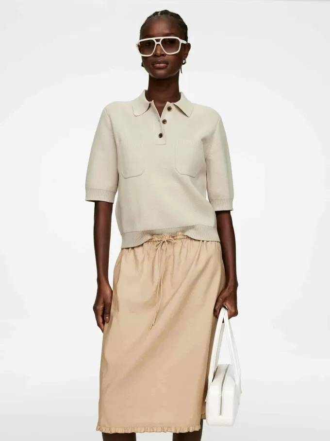 Pikétröja i bomull Pikétröja i bomull