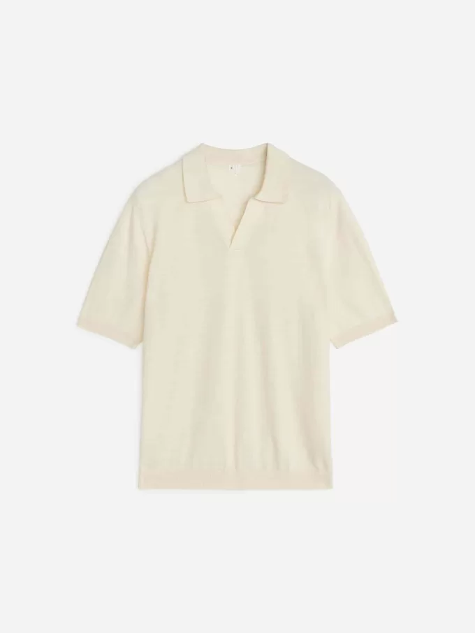 Pikétröja i bomullslinne Pikétröja i bomullslinne