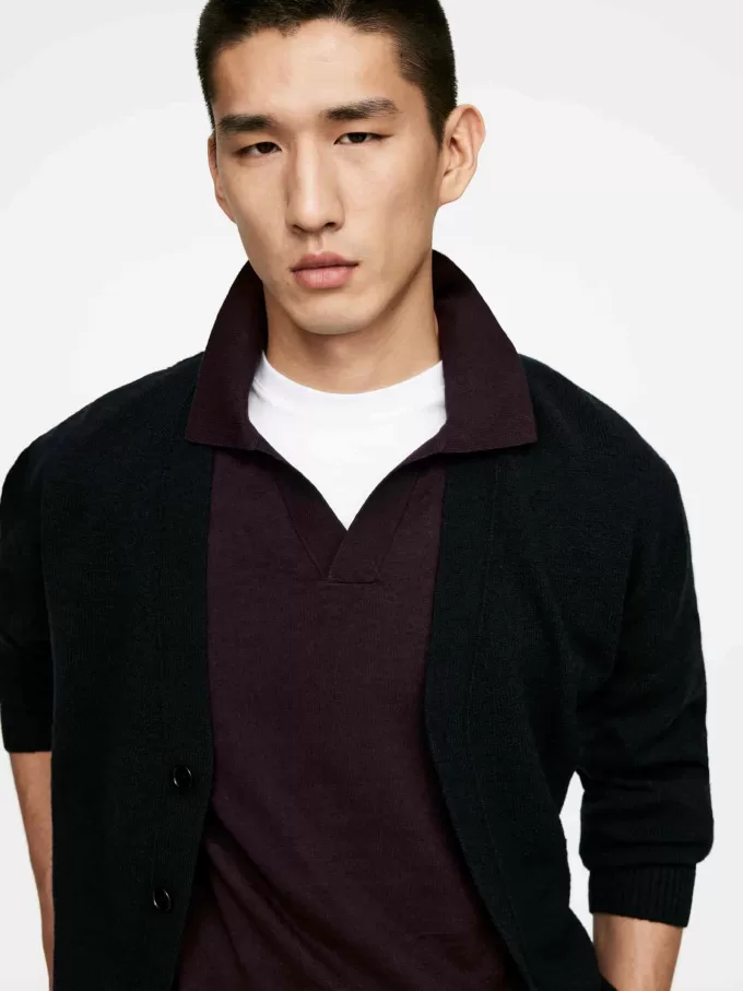 Pikétröja i bomullslinne Pikétröja i bomullslinne