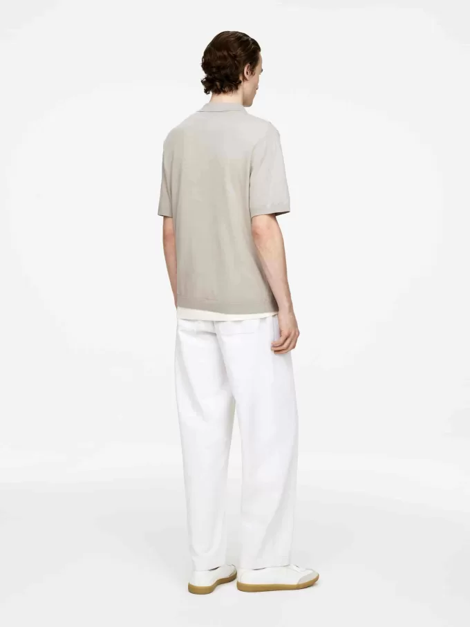 Pikétröja i bomullslinne Pikétröja i bomullslinne