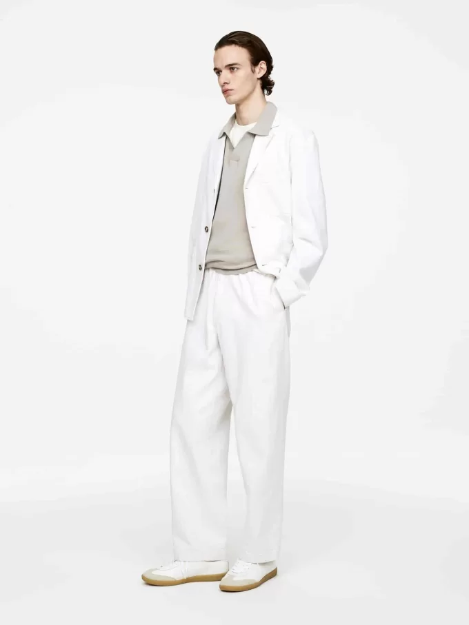 Pikétröja i bomullslinne Pikétröja i bomullslinne