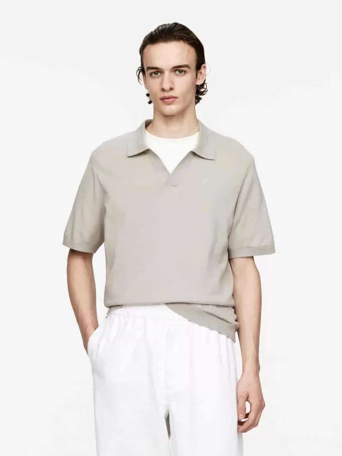 Pikétröja i bomullslinne Pikétröja i bomullslinne