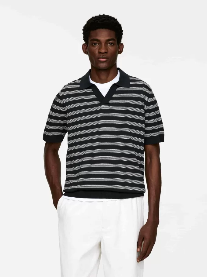 Pikétröja i bomullslinne Pikétröja i bomullslinne