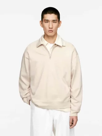 Pikétröja med halv dragkedja