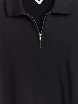 Pikétröja med halv dragkedja