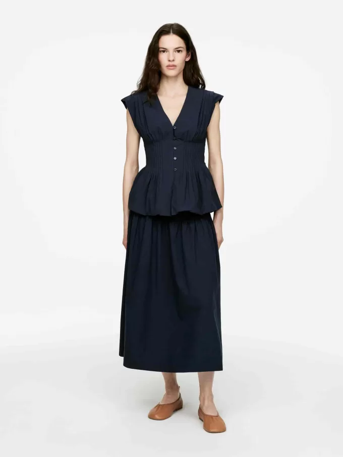 Pintuck bomullskjol Pintuck bomullskjol