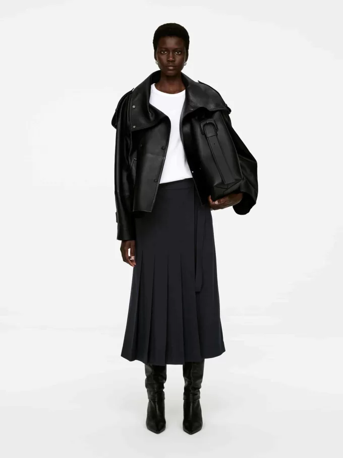 Plisserad kjol i ullblandning Plisserad kjol i ullblandning