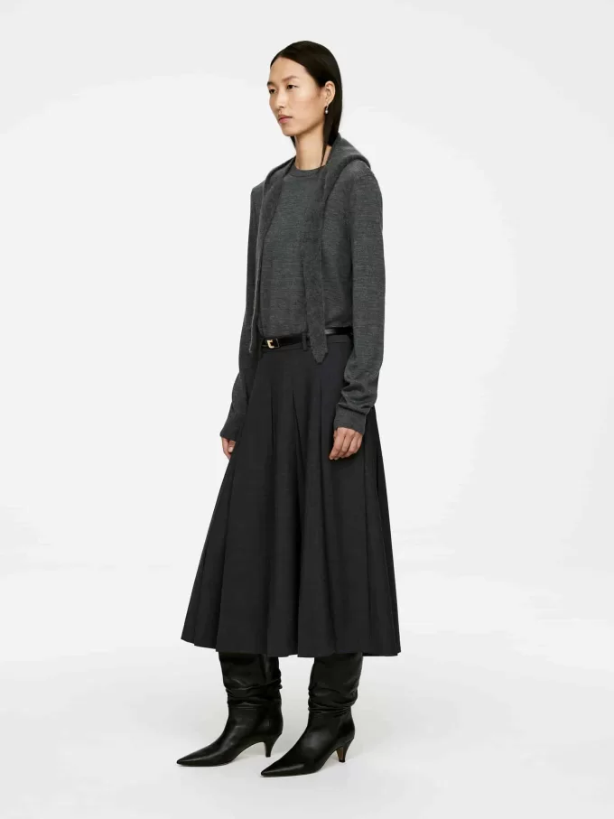 Plisserad kjol i ullblandning Plisserad kjol i ullblandning